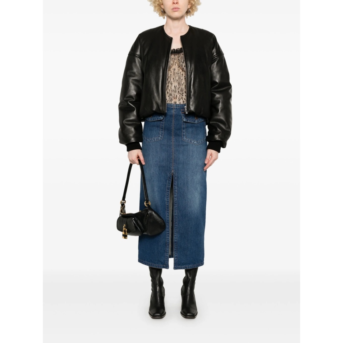 denim midi skirt - Img 2