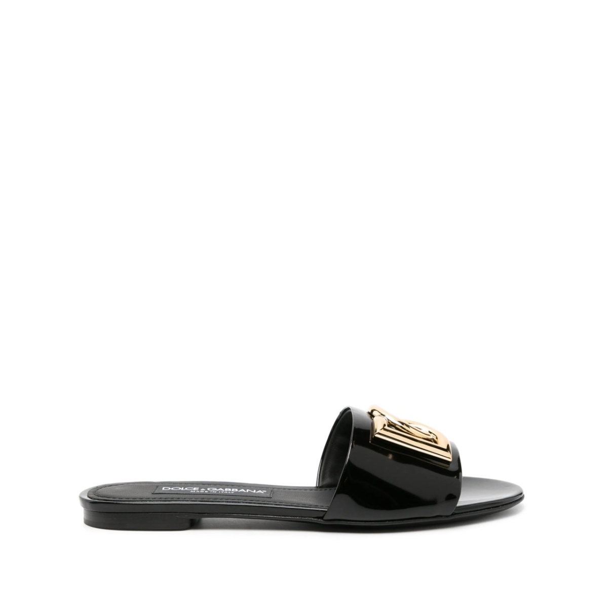 DG-logo leather slides