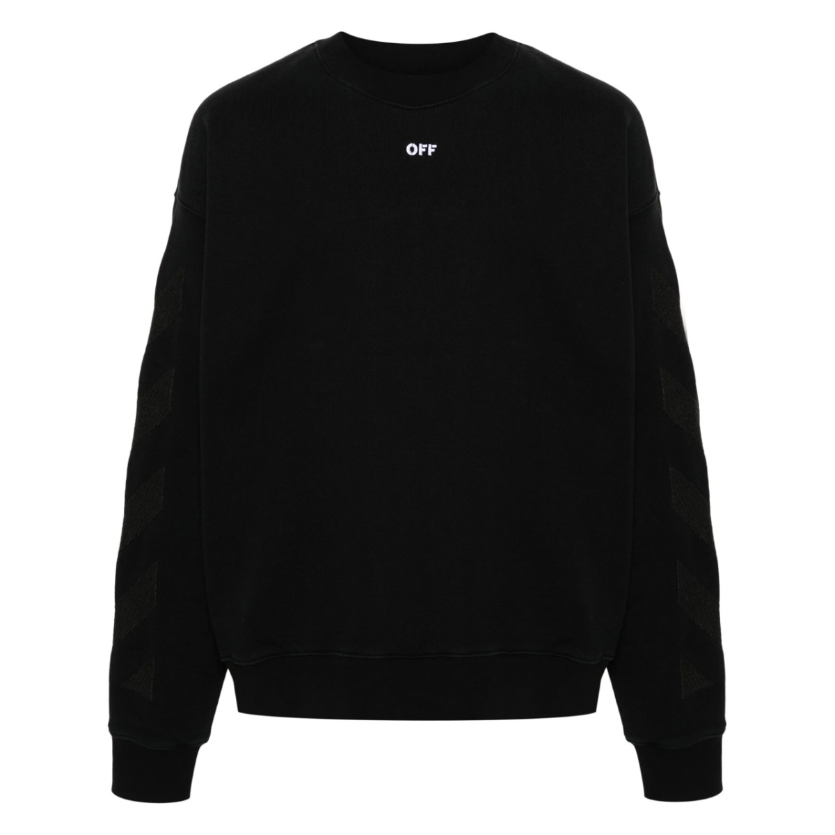 Diag-stripe cotton sweatshirt