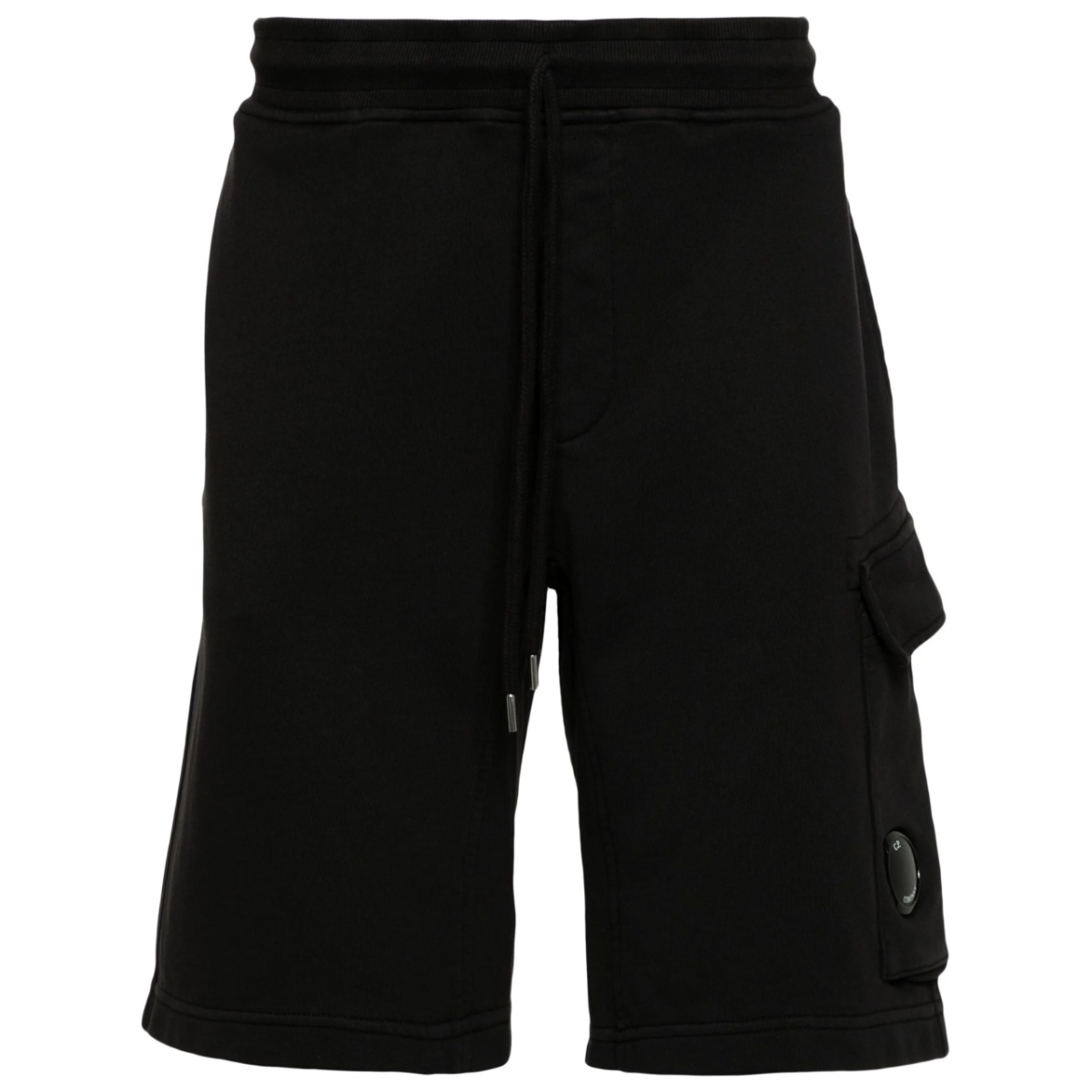 Diagonal cotton track shorts