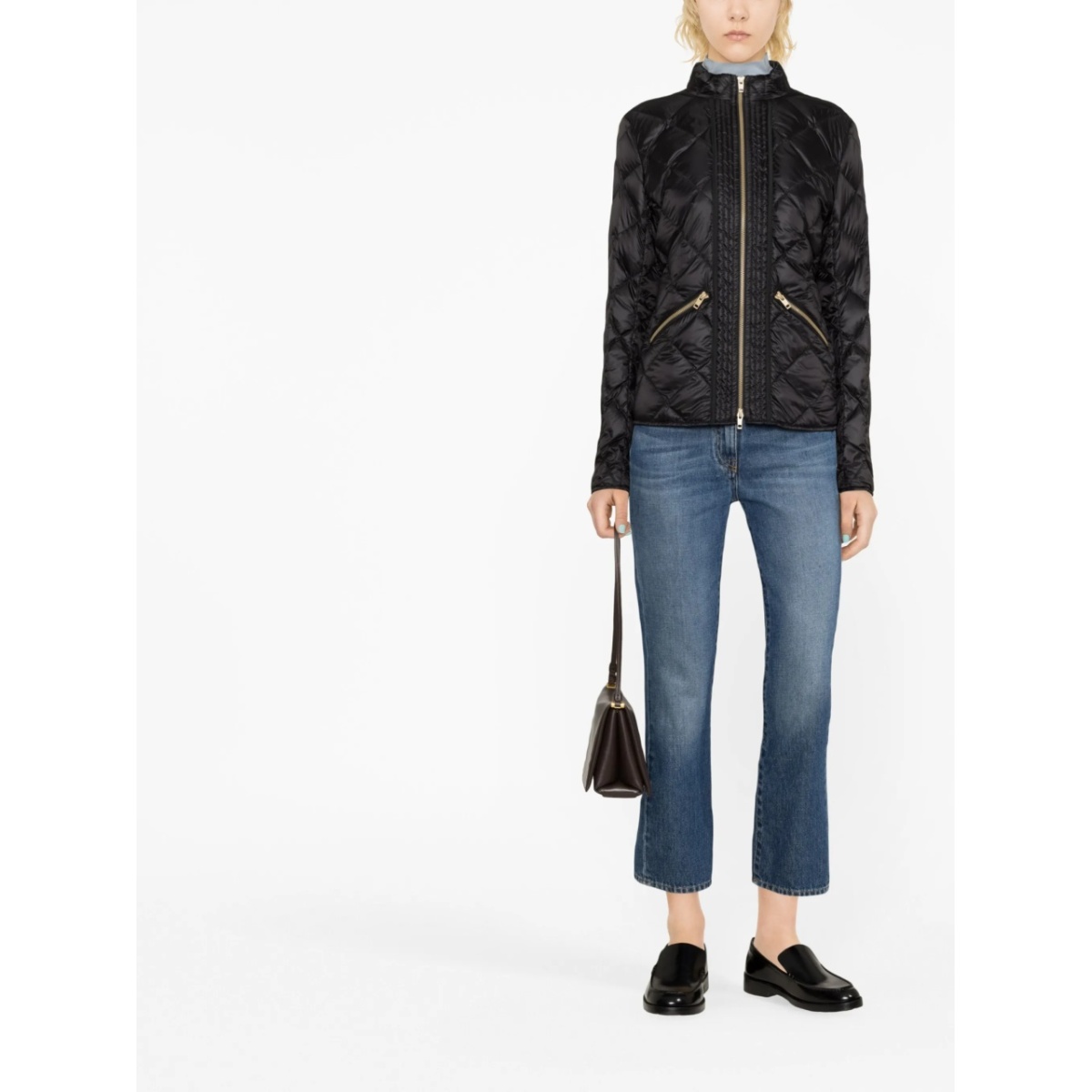 diamond-quilt zip-fastening jacket - Img 2