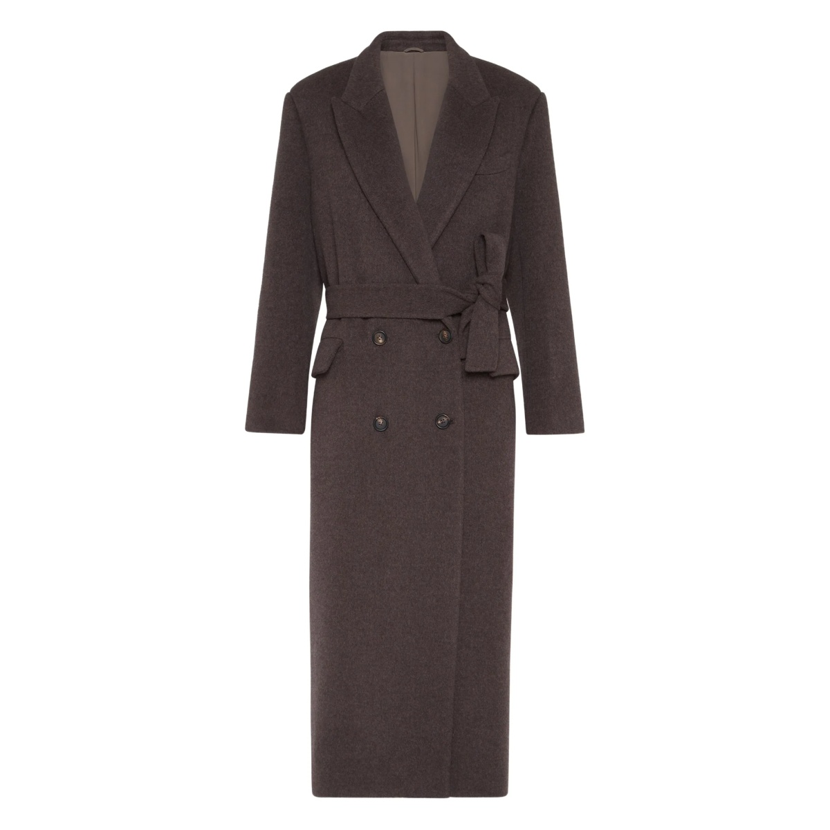 double-breasted belted coat