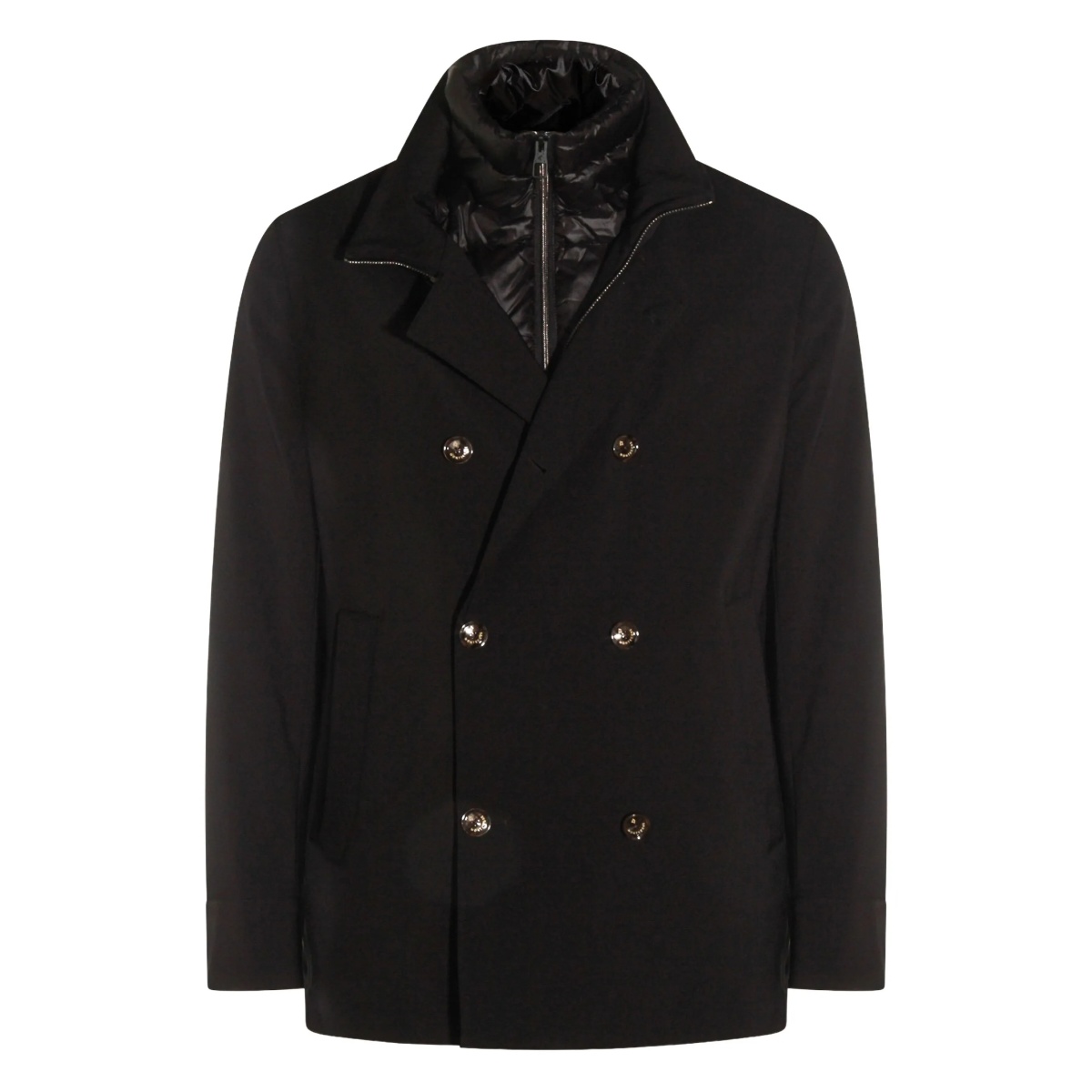 double-breasted buttoned coat
