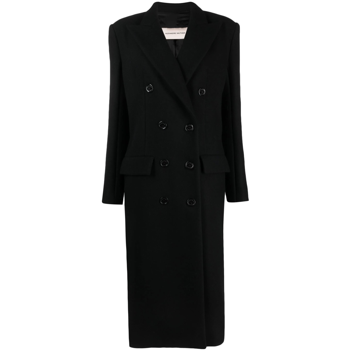 double-breasted long-length coat
