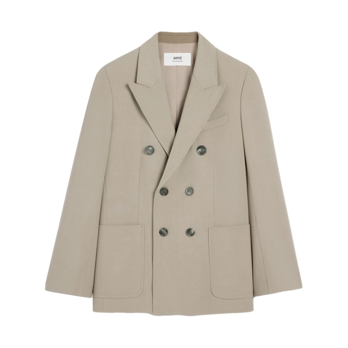 double-breasted peak-lapel blazer