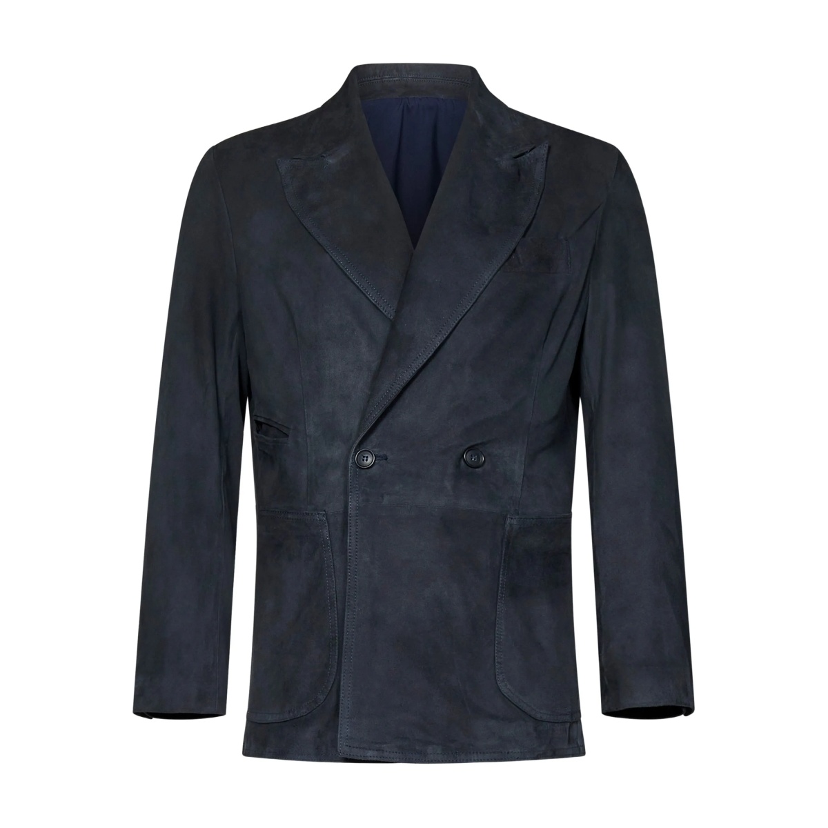 double-breasted peak-lapel blazer