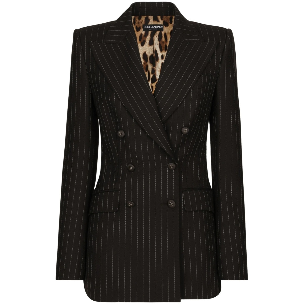 double-breasted striped blazer