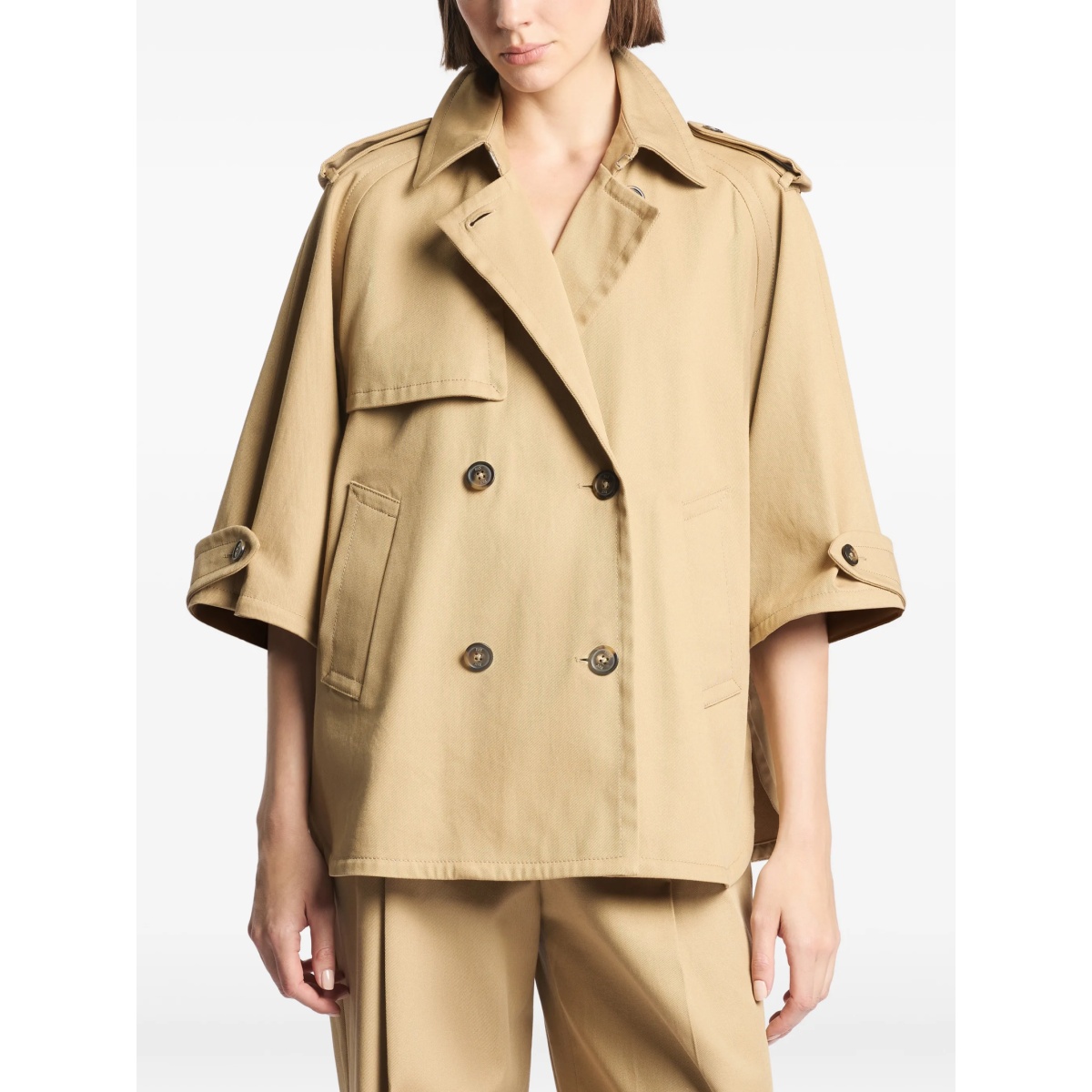 double-breasted trench jacket - Img 3