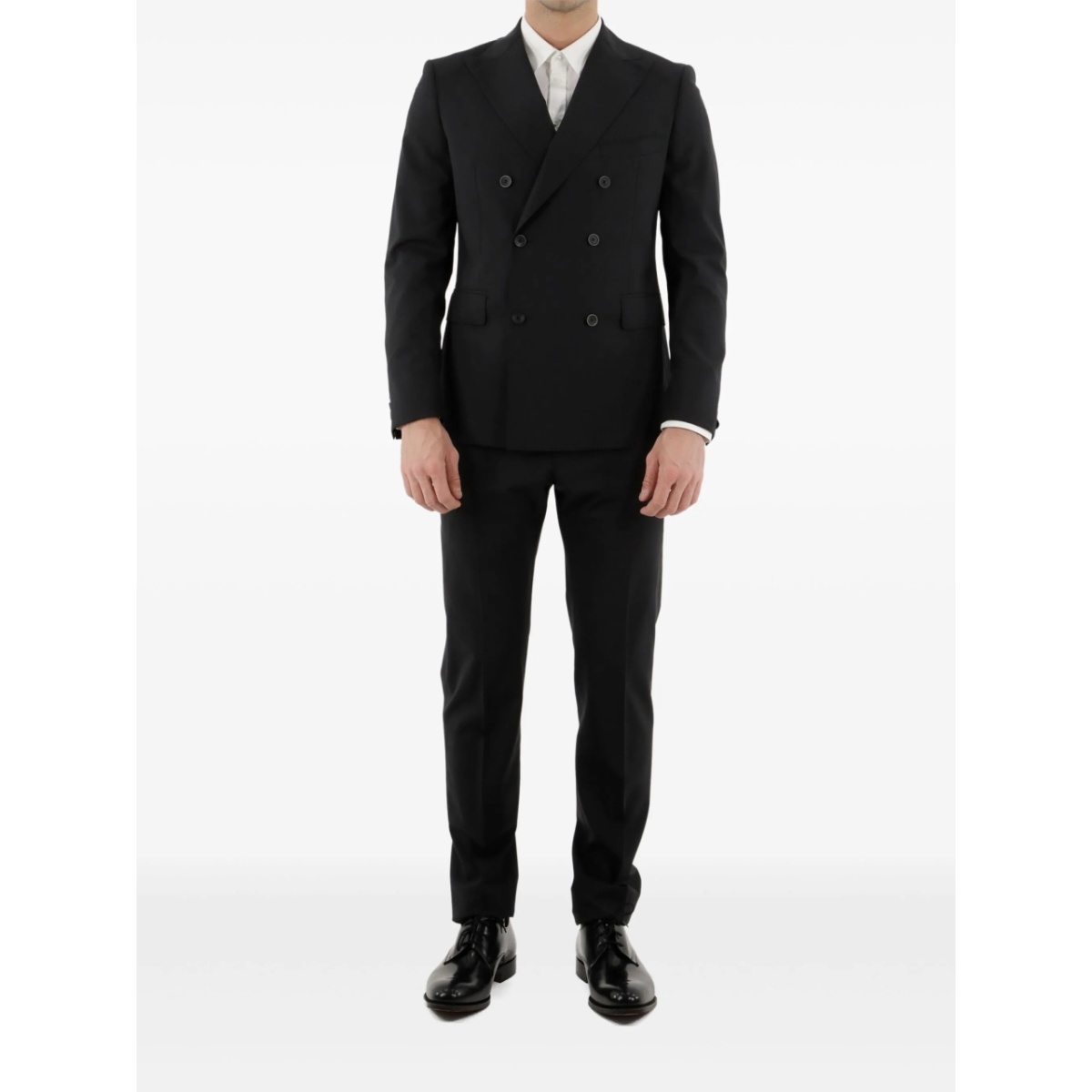 double-breasted two-piece suit