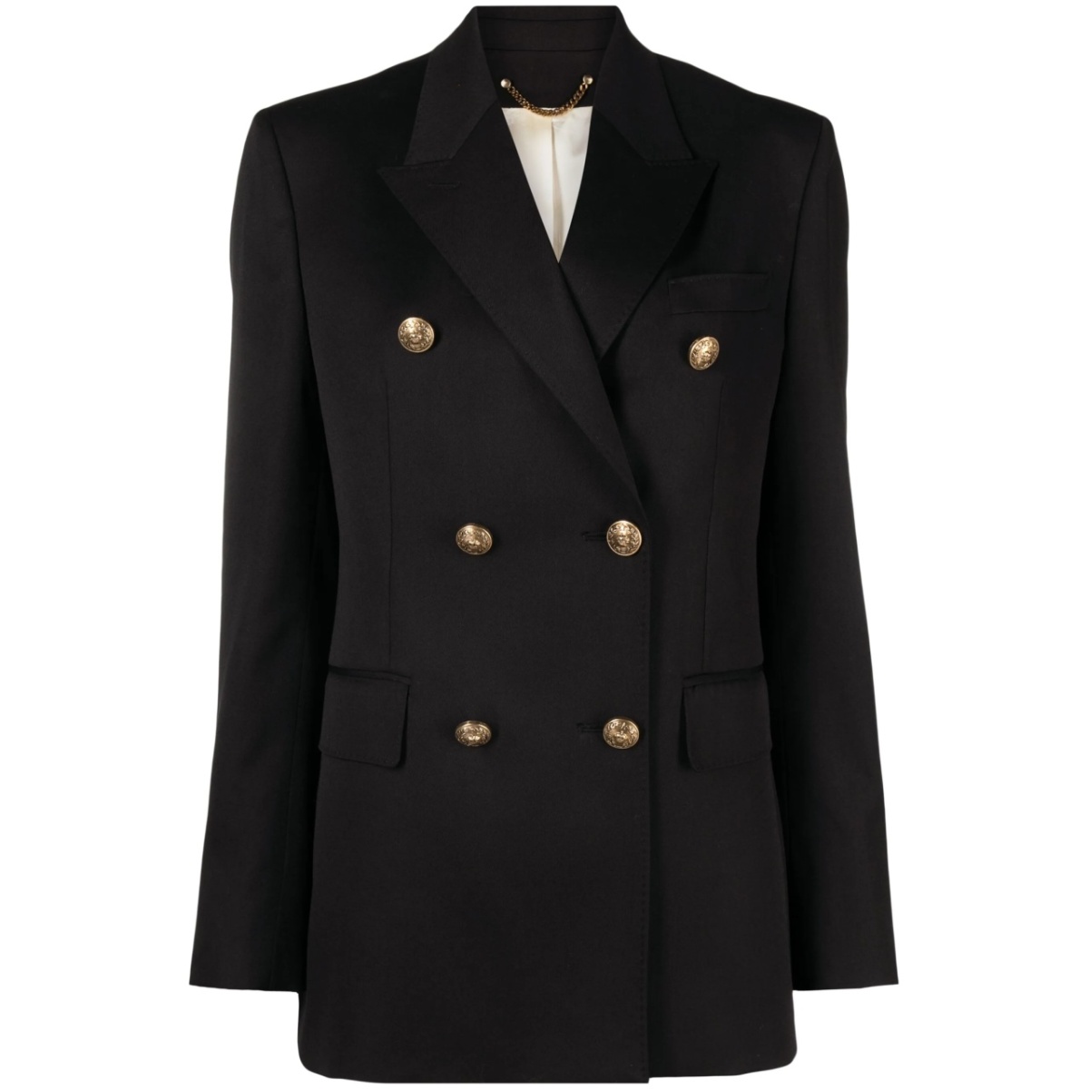 double-breasted virgin-wool blazer
