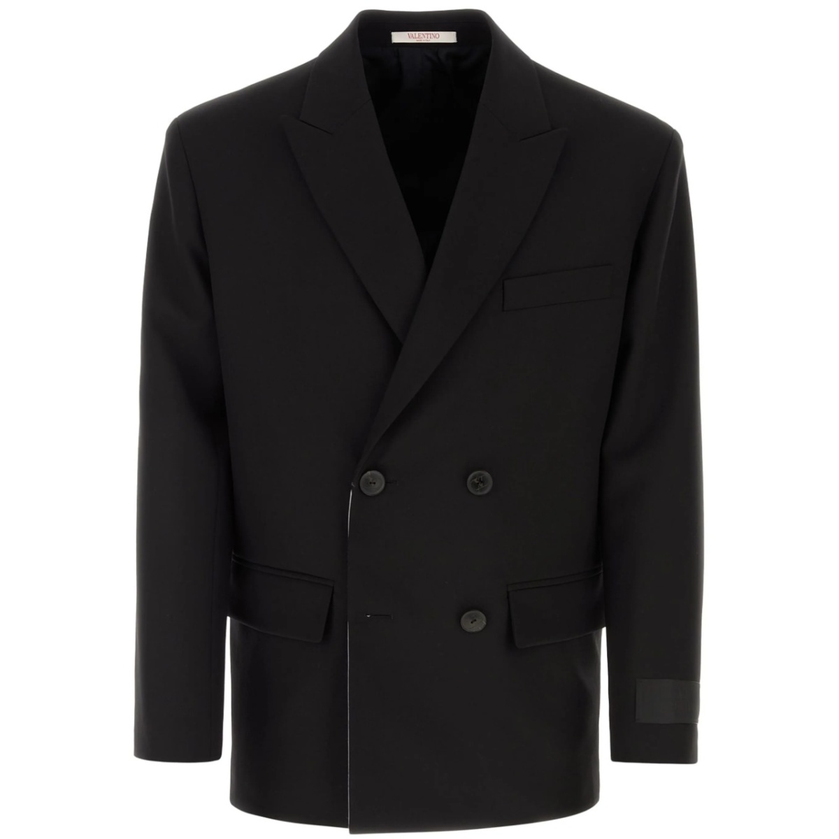 double-breasted wool blazer
