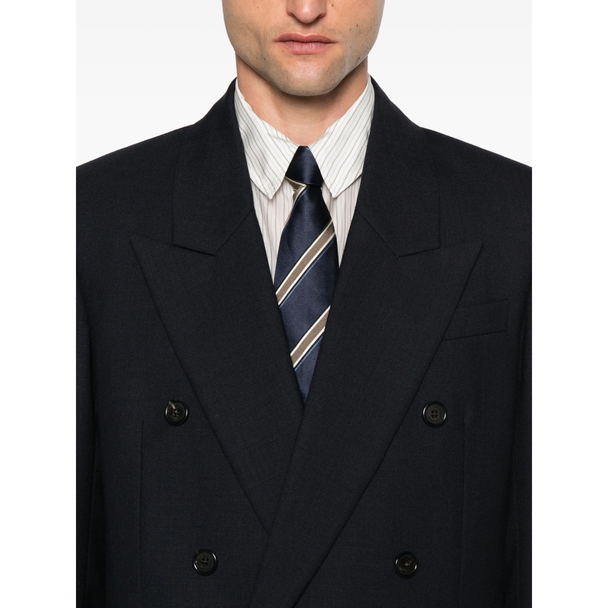 double-breasted wool blazer - Img 5