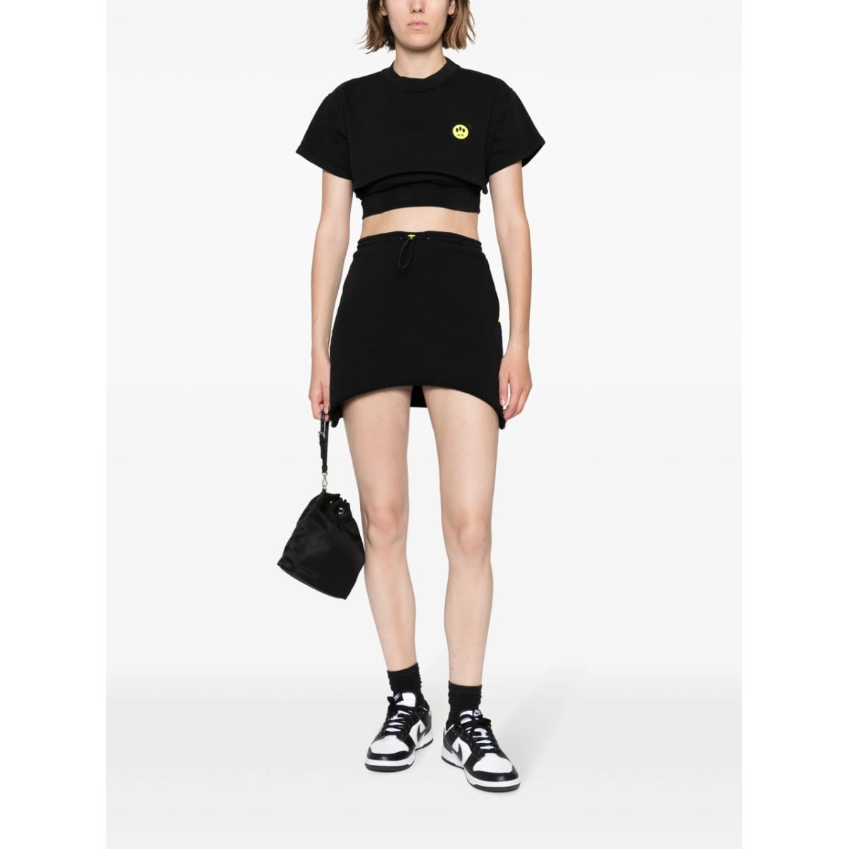 drawstring-fastening cotton miniskirt - Img 2