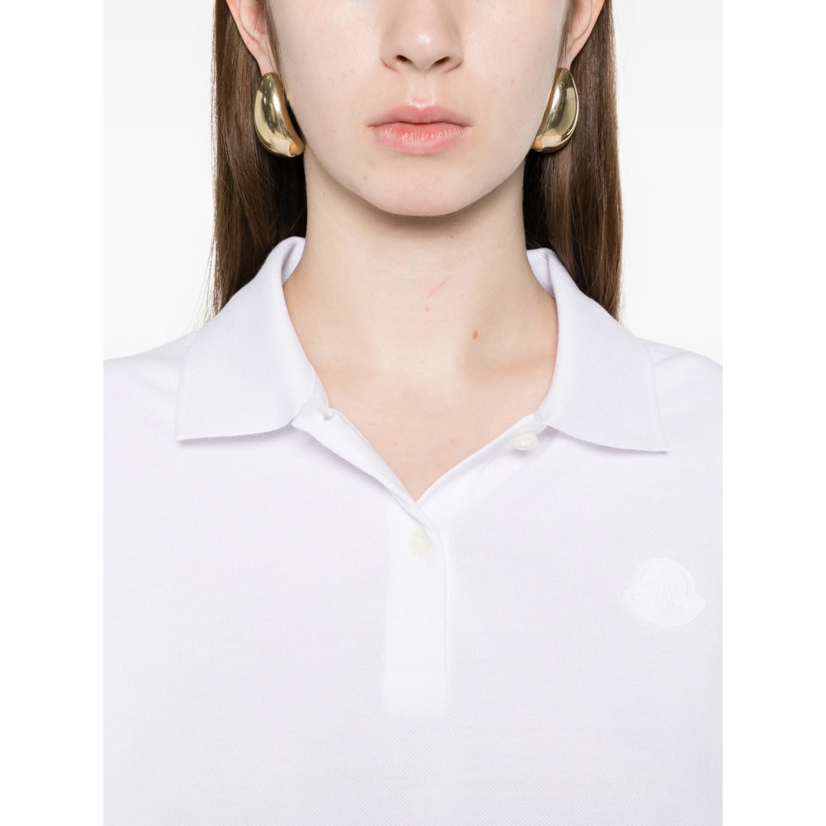 drawstring-hem polo top - Img 5