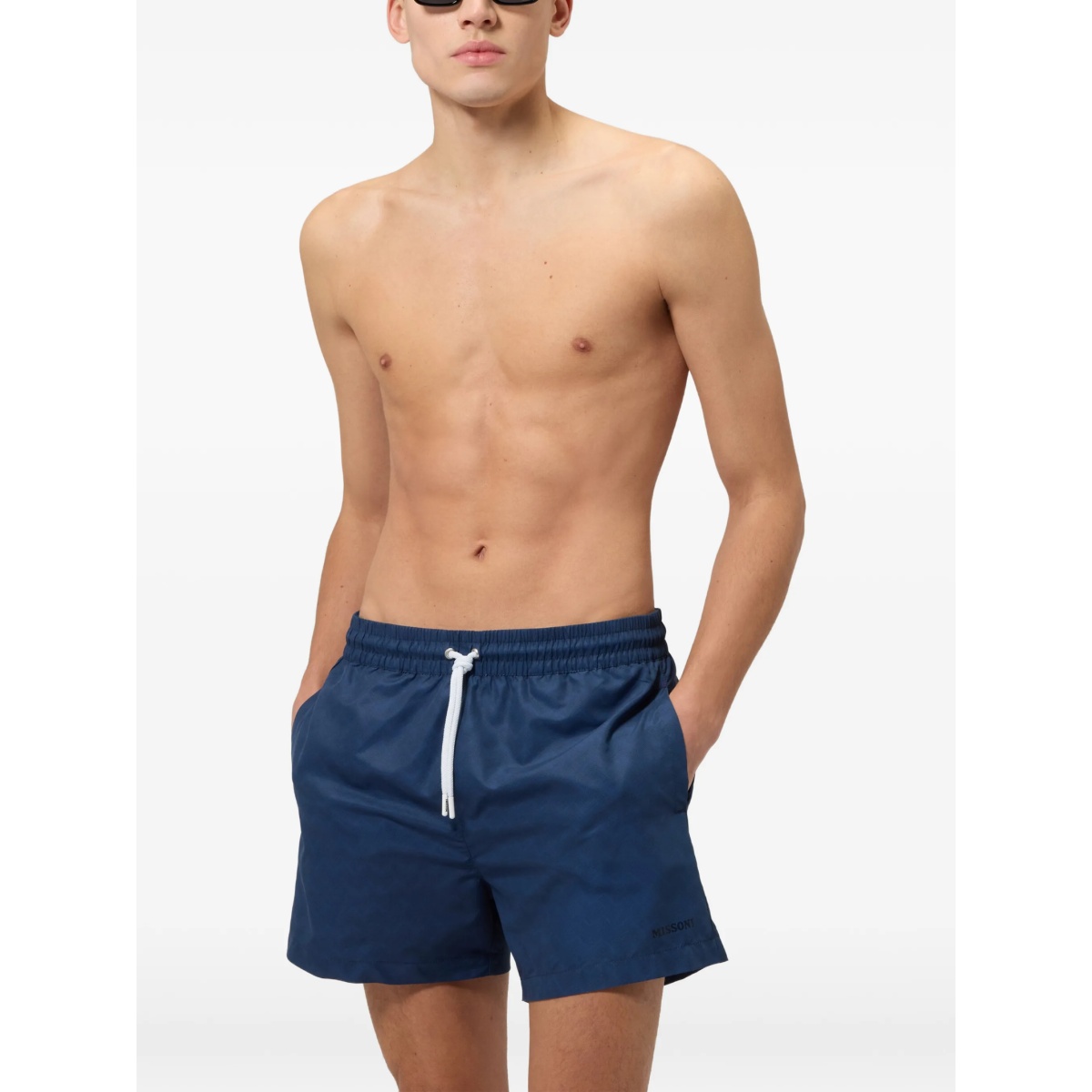 drawstring pattern swim shorts - Img 3