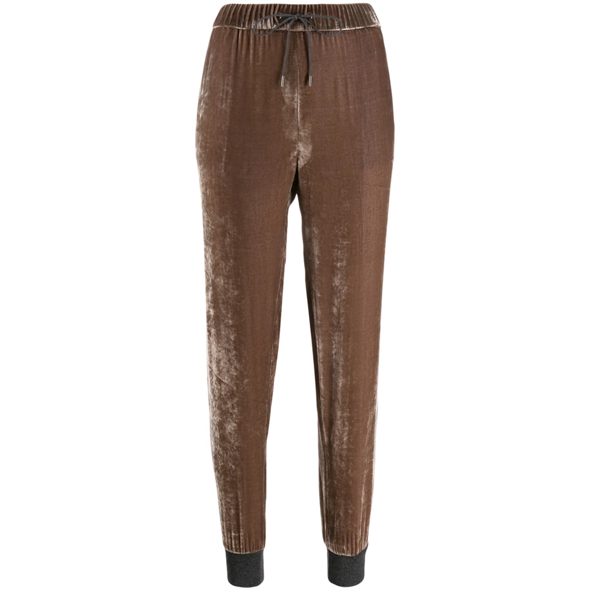 drawstring velour trousers