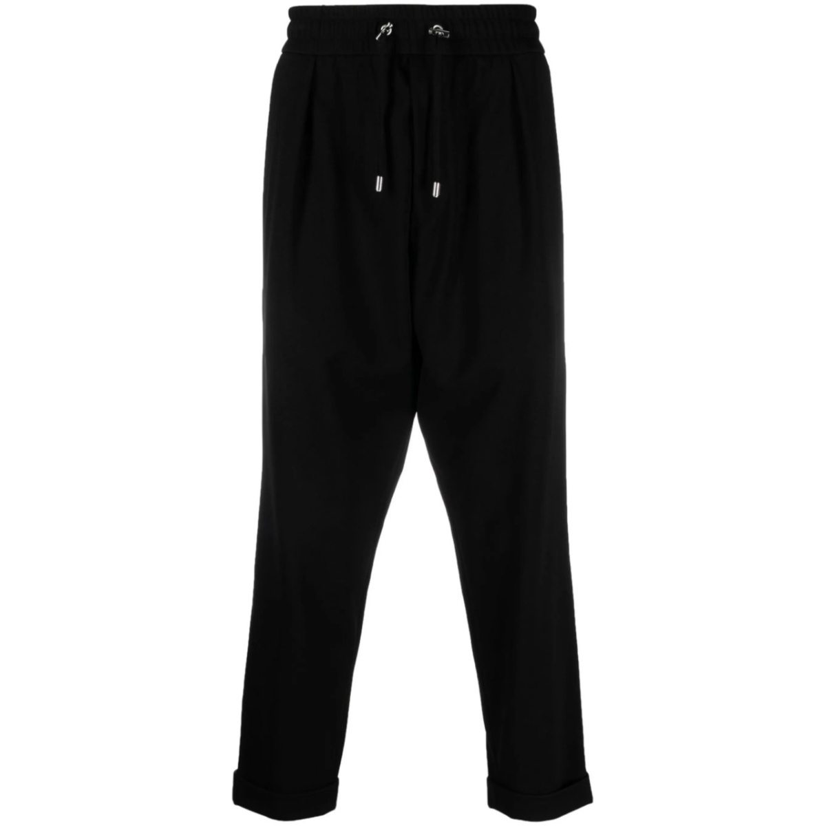 drop-crotch cropped trousers