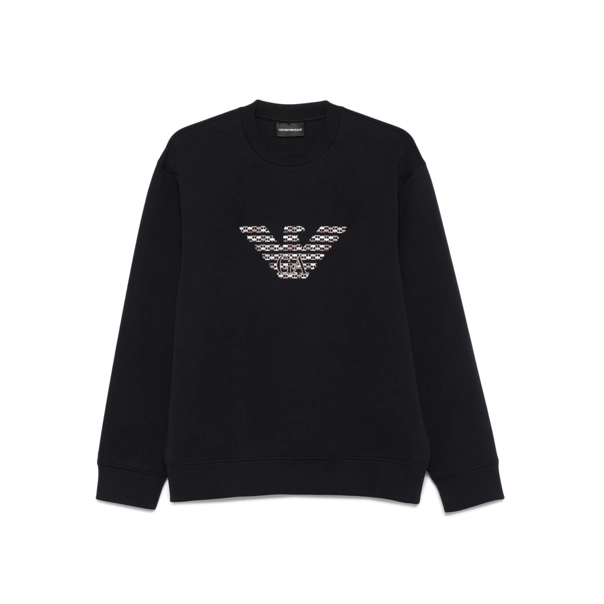 eagle-emblem embroidered sweatshirt