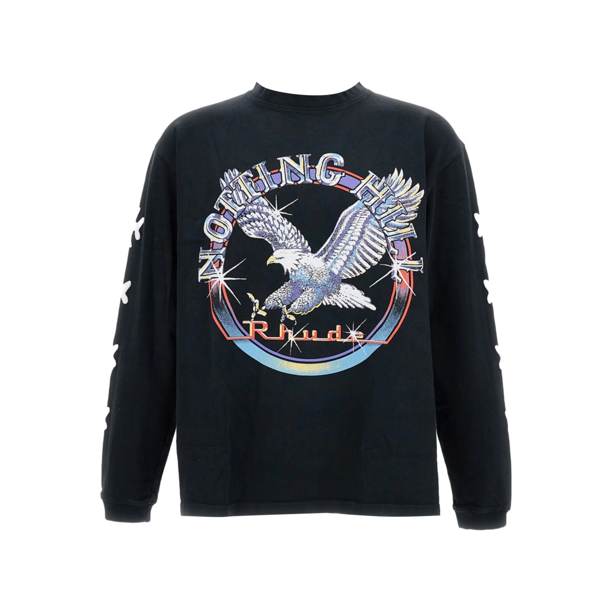 eagle-print ribbed sweatshirt