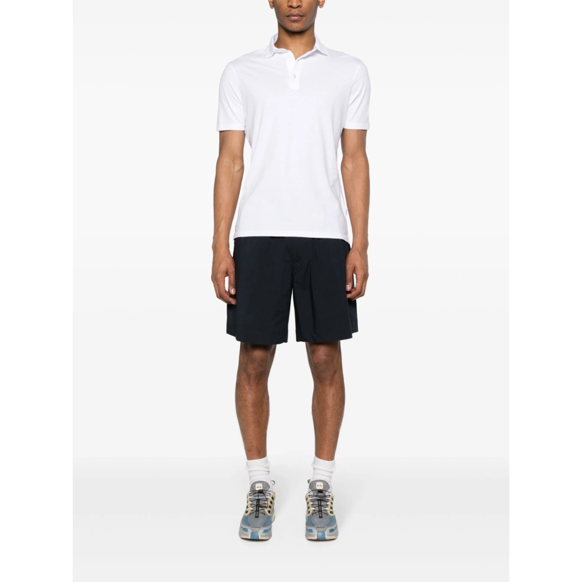 elasticated-waist poplin shorts - Img 2