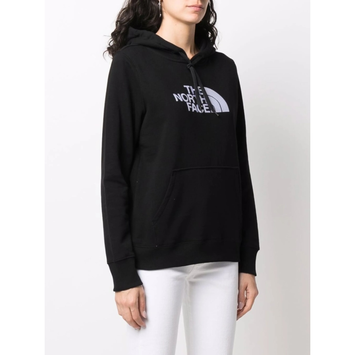 embroidered-logo drawstring hoodie - Img 3