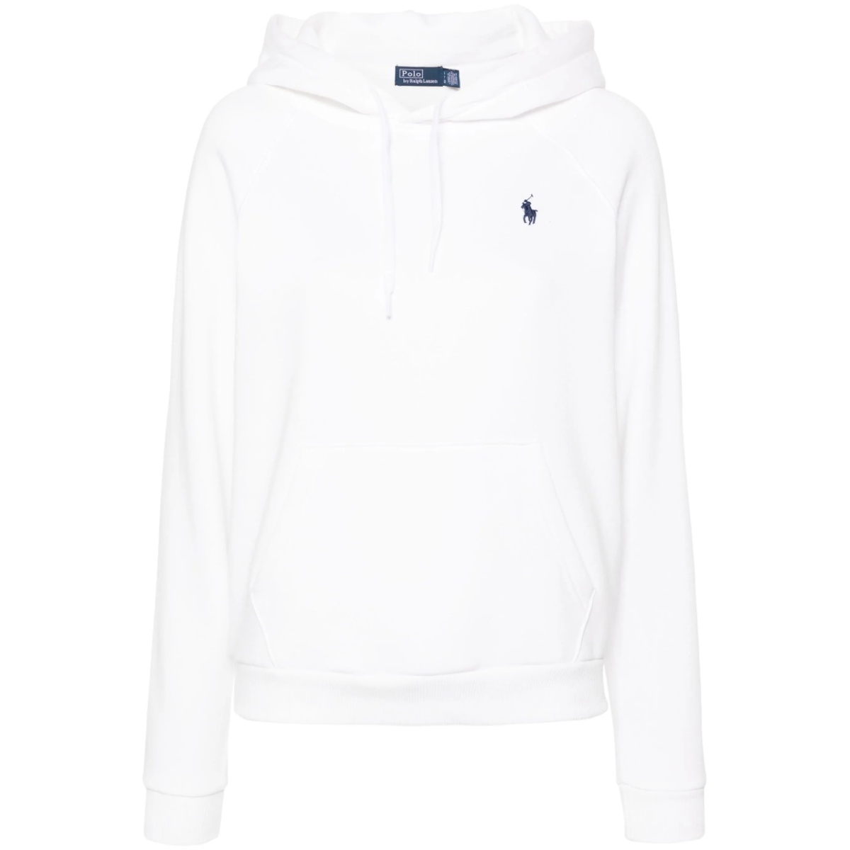 embroidered-logo jersey hoodie