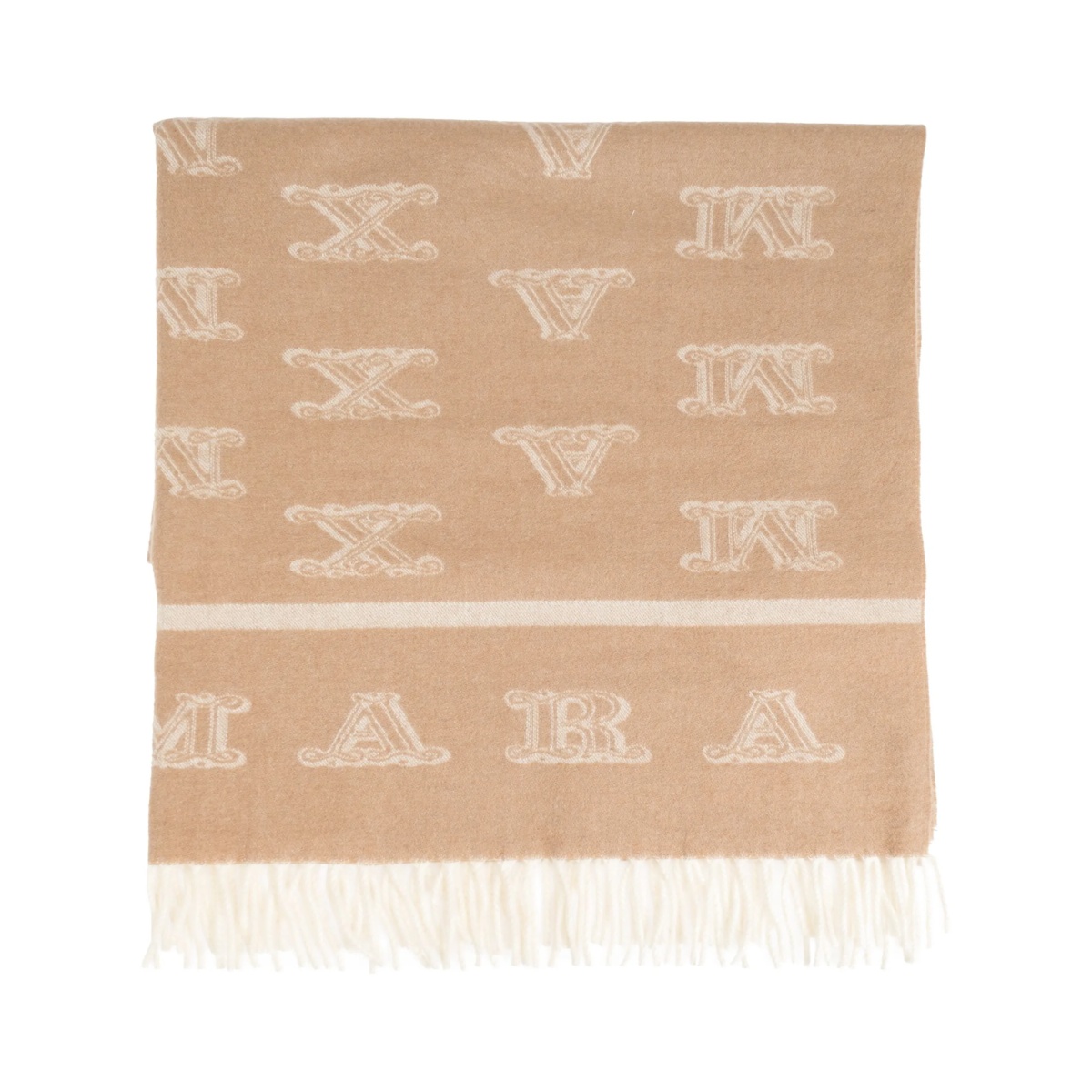embroidered logo pattern scarf