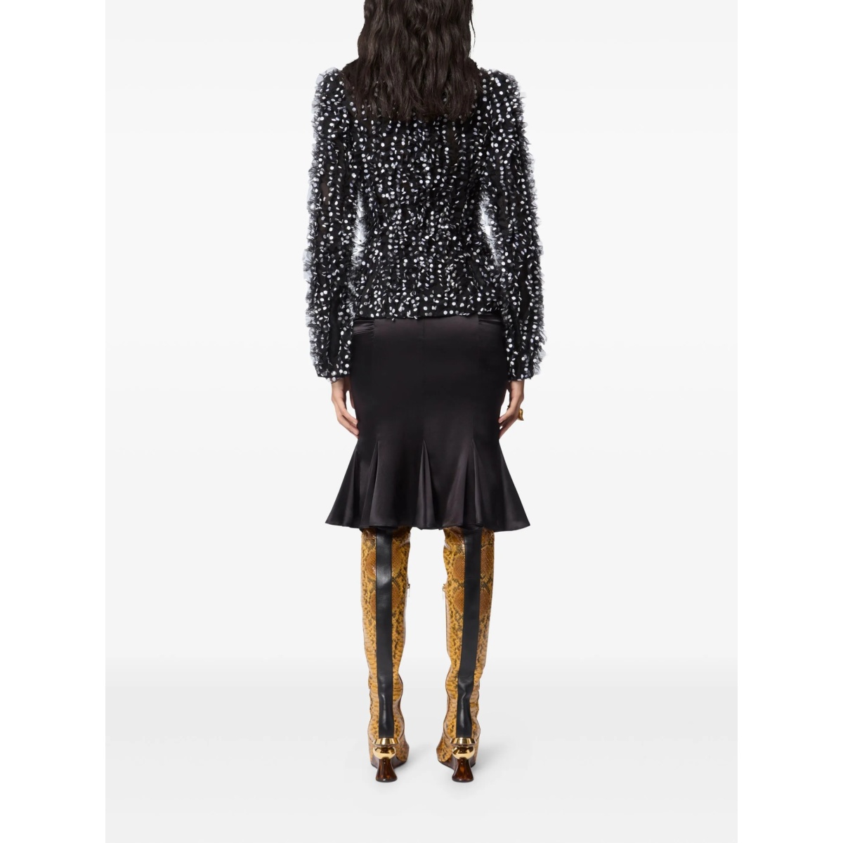 embroidered polka dot jacket - Img 4