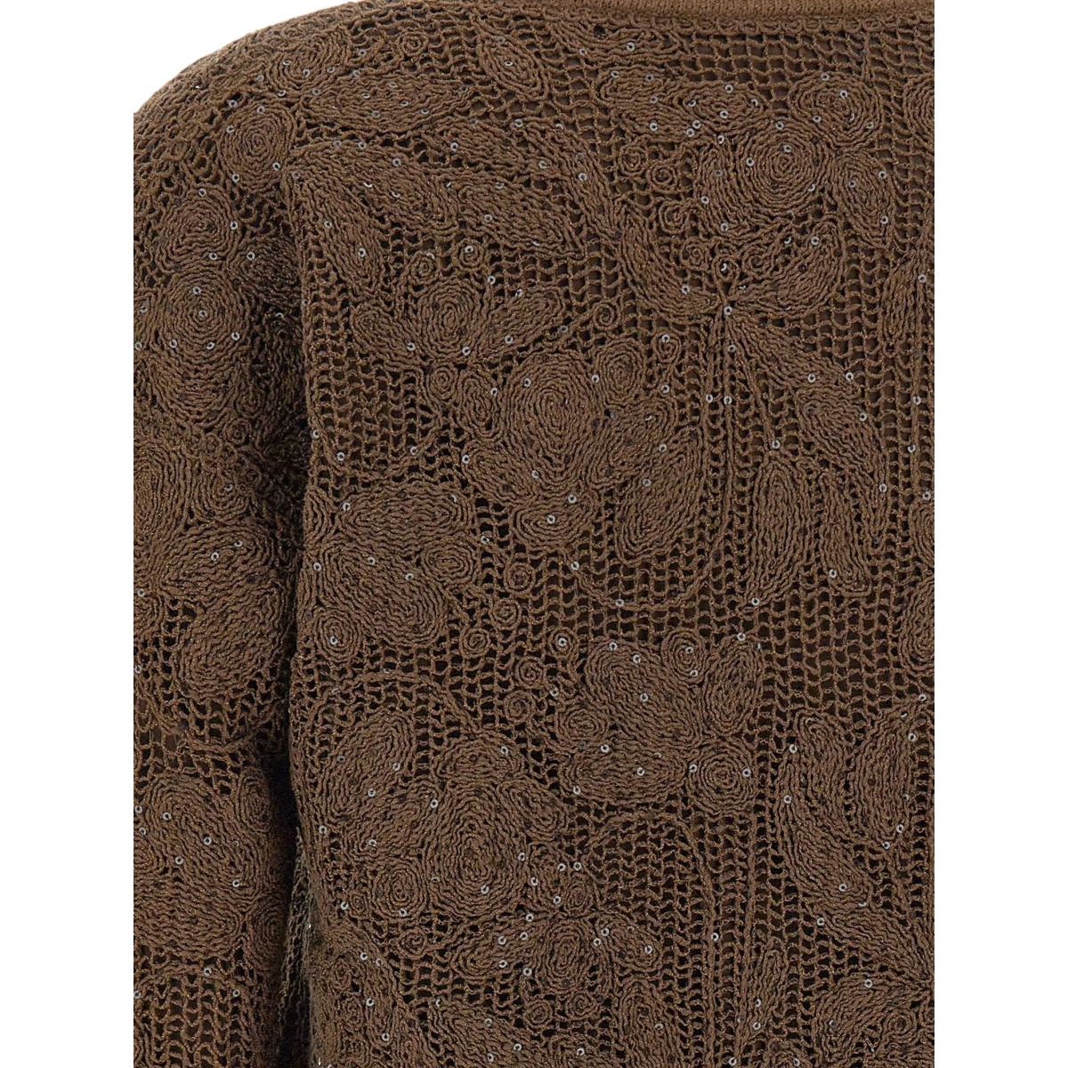 embroidery sequin bomber jacket - Img 4