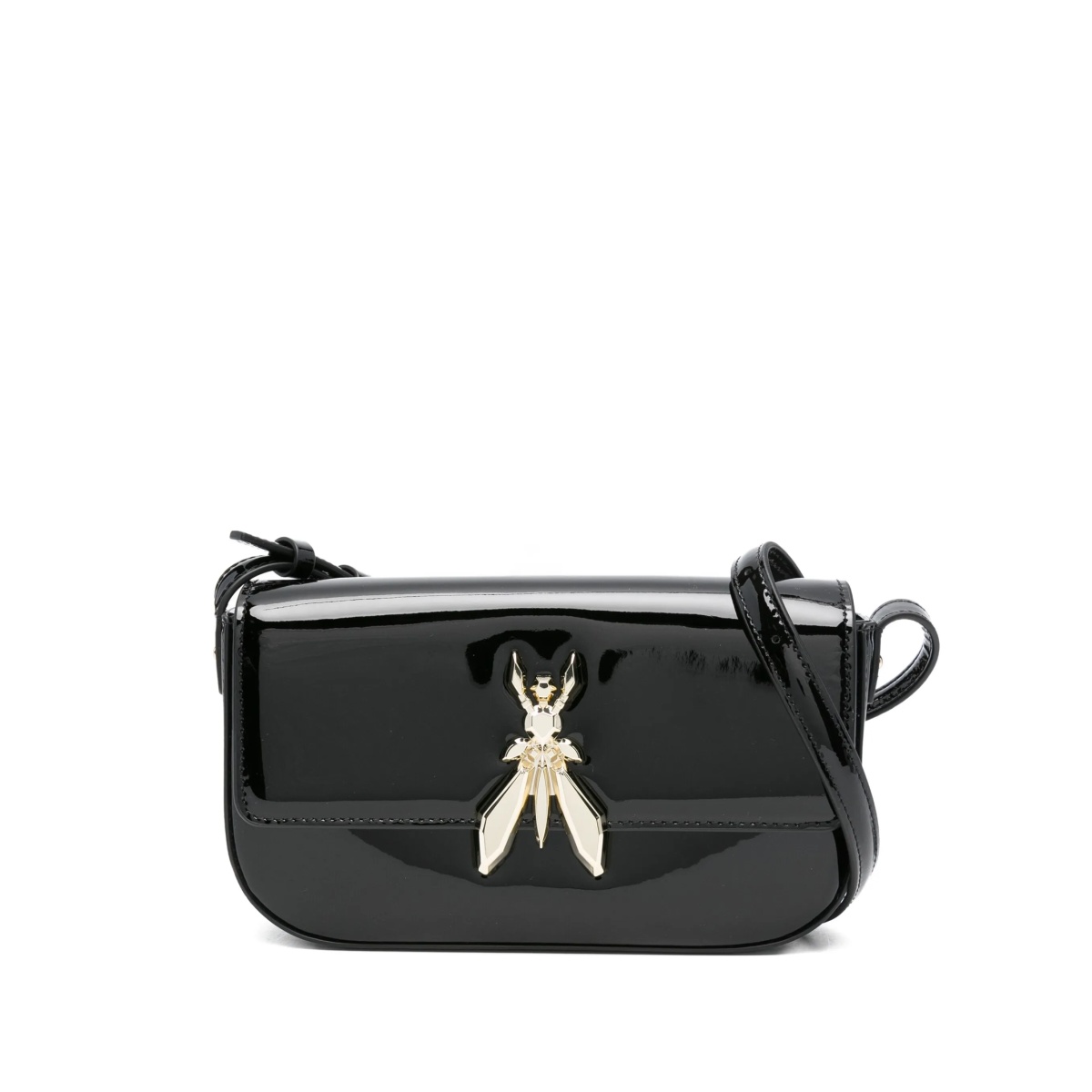 Essential patent leather shoulder bag