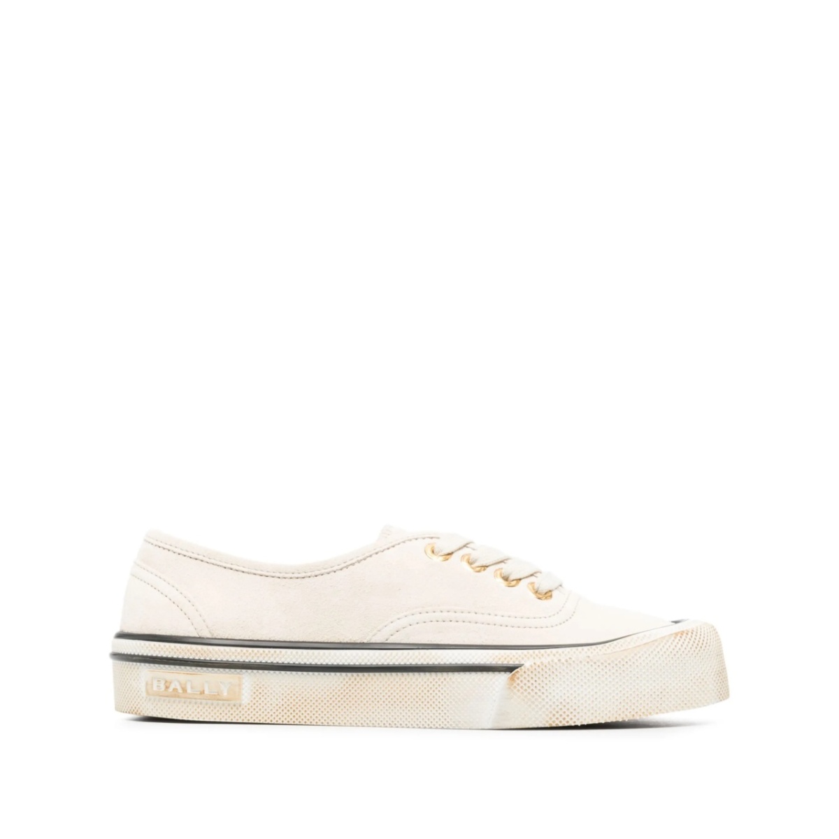faded suede low-top sneakers