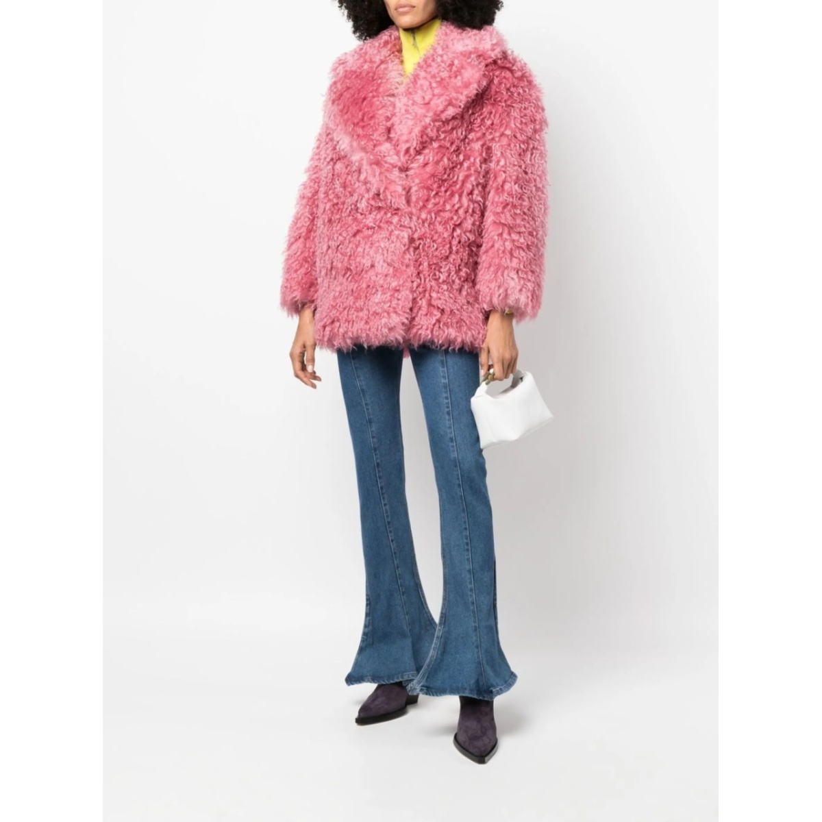 faux-shearling wrap coat - Img 2