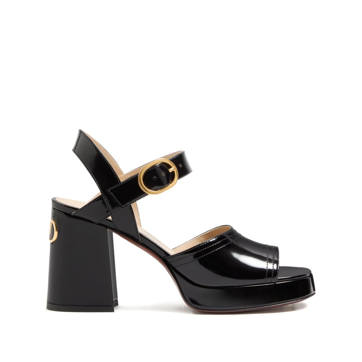 FAWCETTE PLATFORM SANDAL IN POLISHED CALFSKIN 100MM