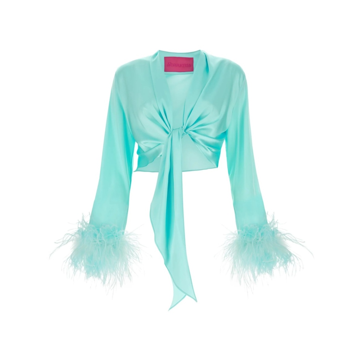 feather-trim top