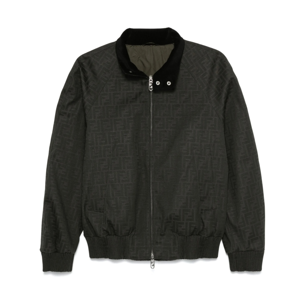 FF-jacquard bomber jacket