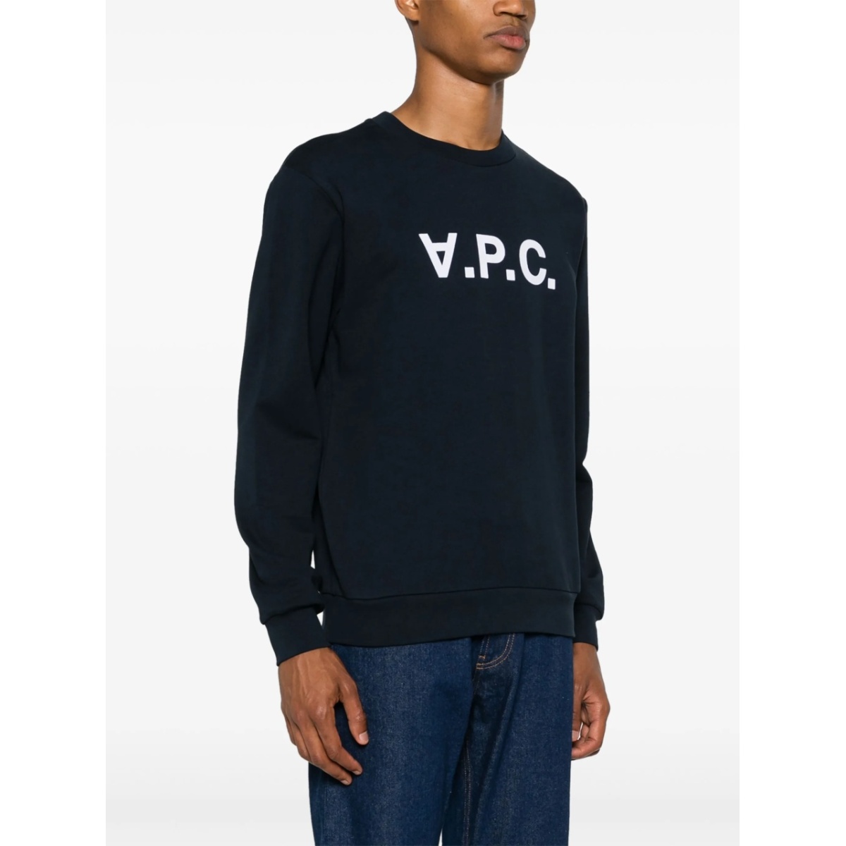 flocked-logo cotton sweatshirt - Img 4