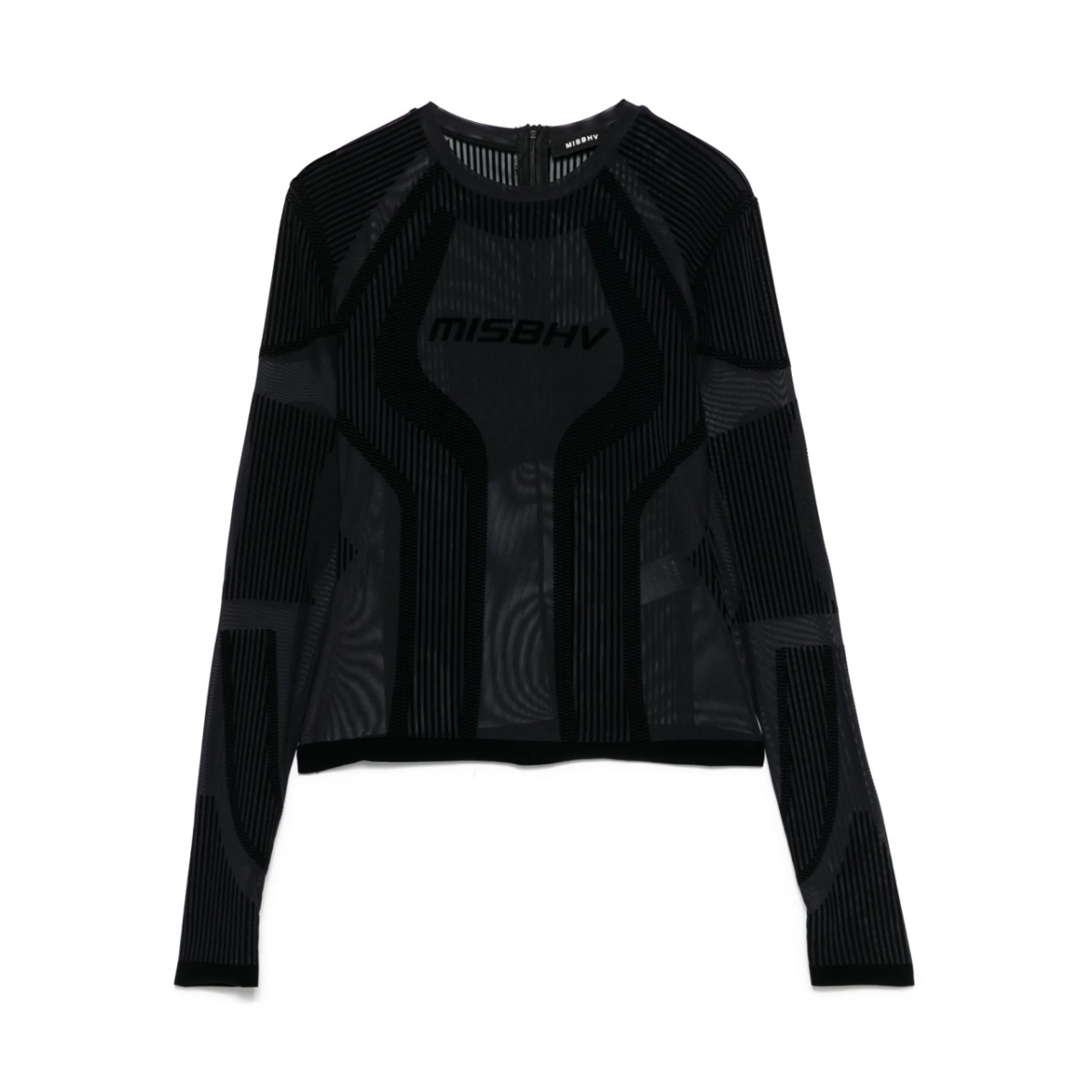 flocked mesh T-shirt