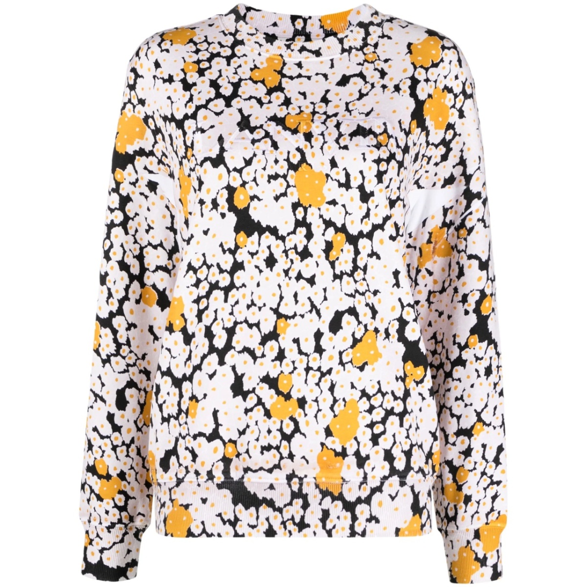 floral-print cotton sweatshirt