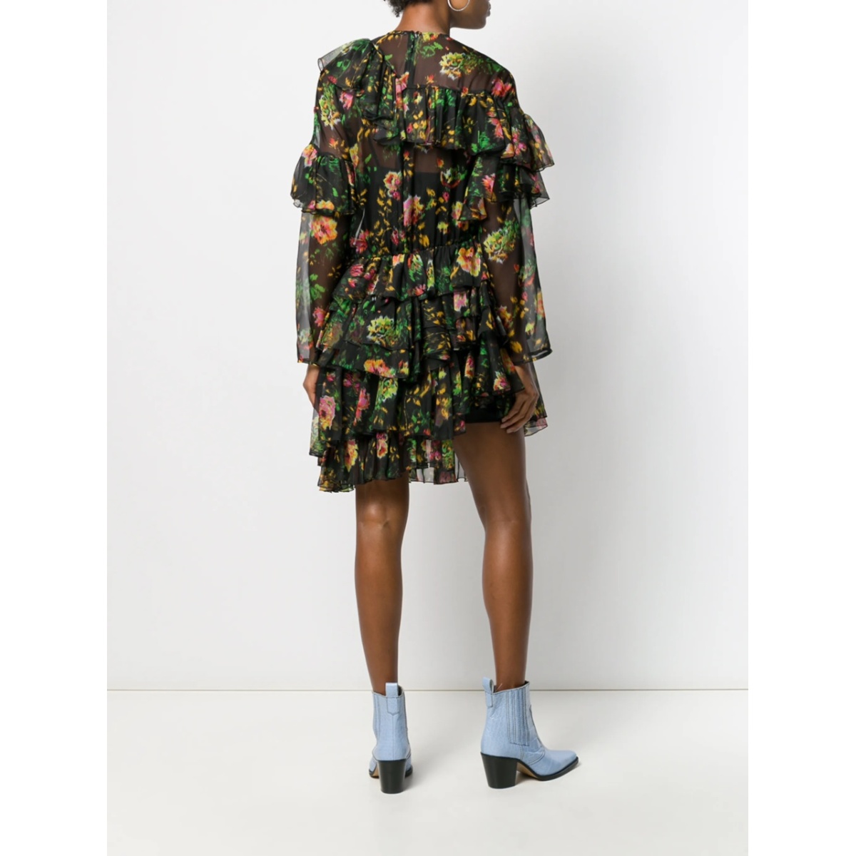 floral print ruffled dress - Img 4