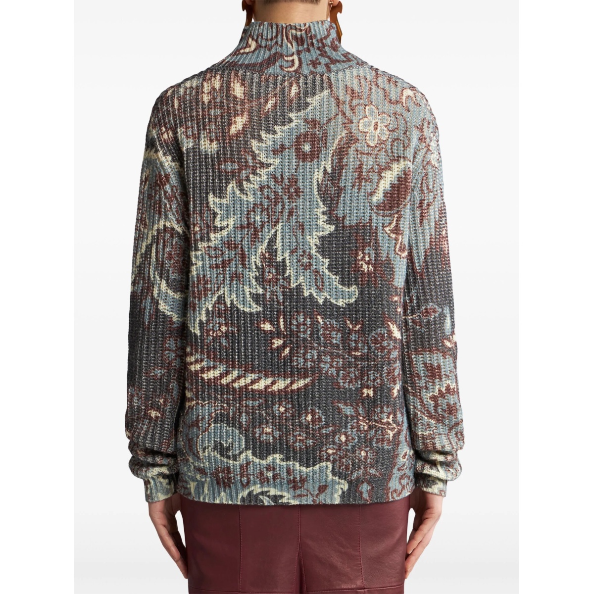 floral-print wool sweater - Img 4