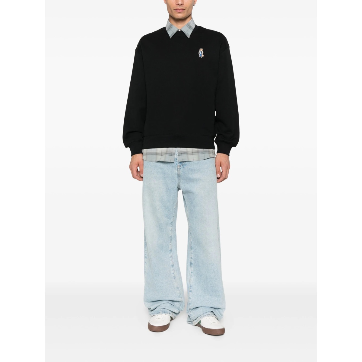 fox-embroidered cotton sweatshirt - Img 2