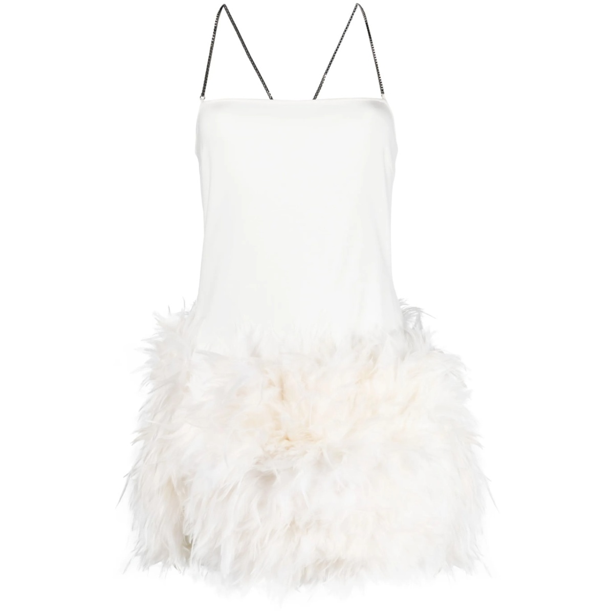 Fujiko feather-trimmed minidress