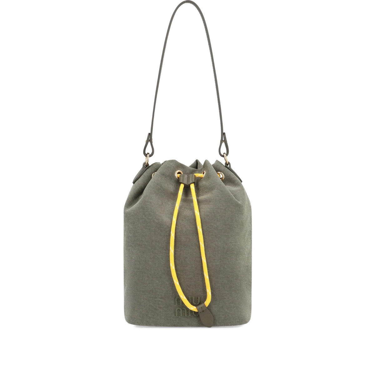 gabardine bucket bag