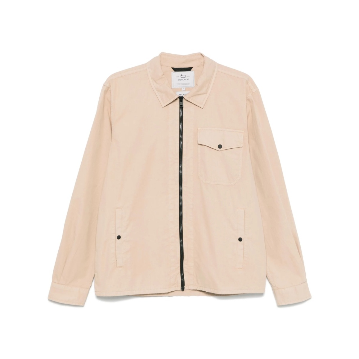 gabardine-weave overshirt