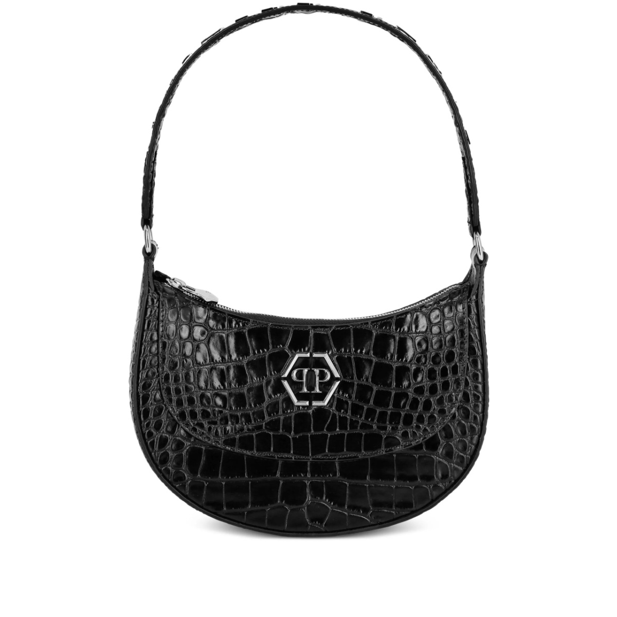 Galaxy crocodile-embossed tote bag