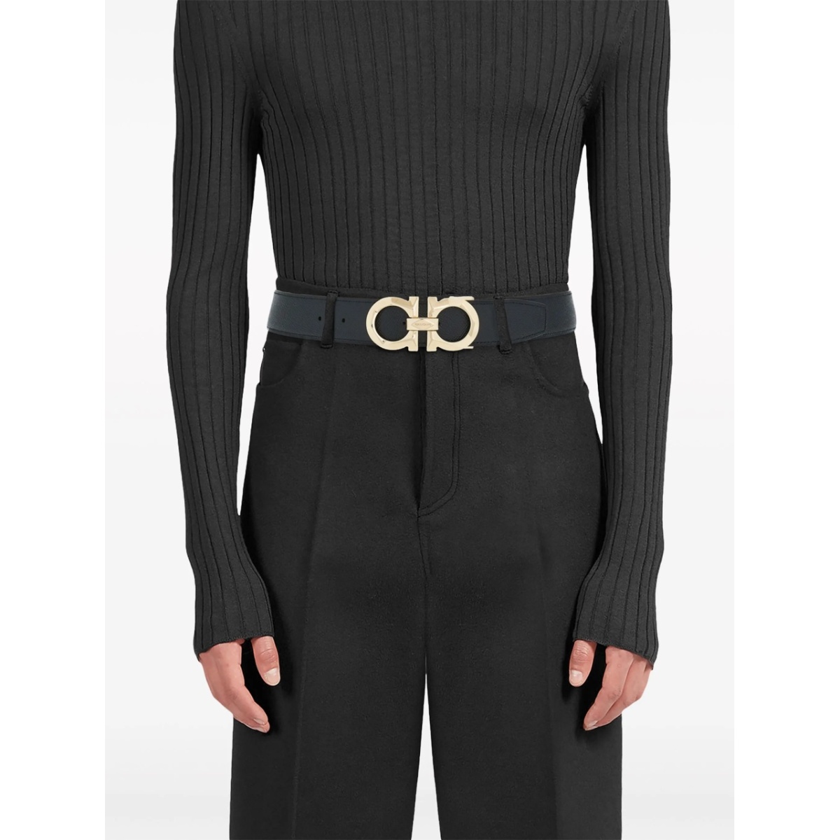 Gancini reversible leather belt - Img 4