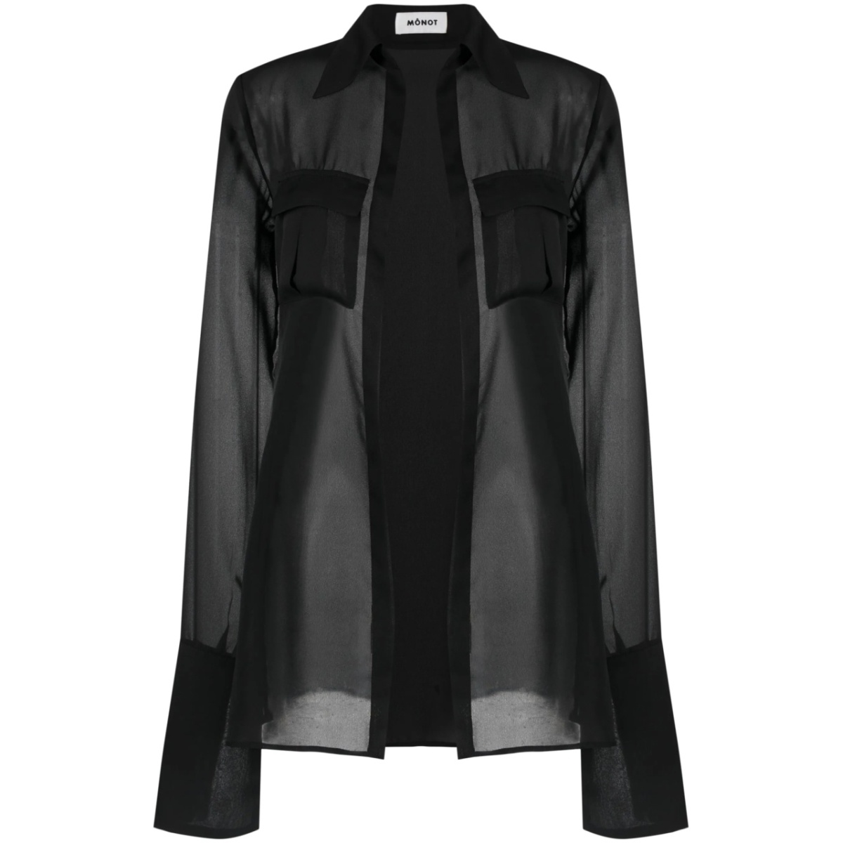 Georgette semi-sheer shirt