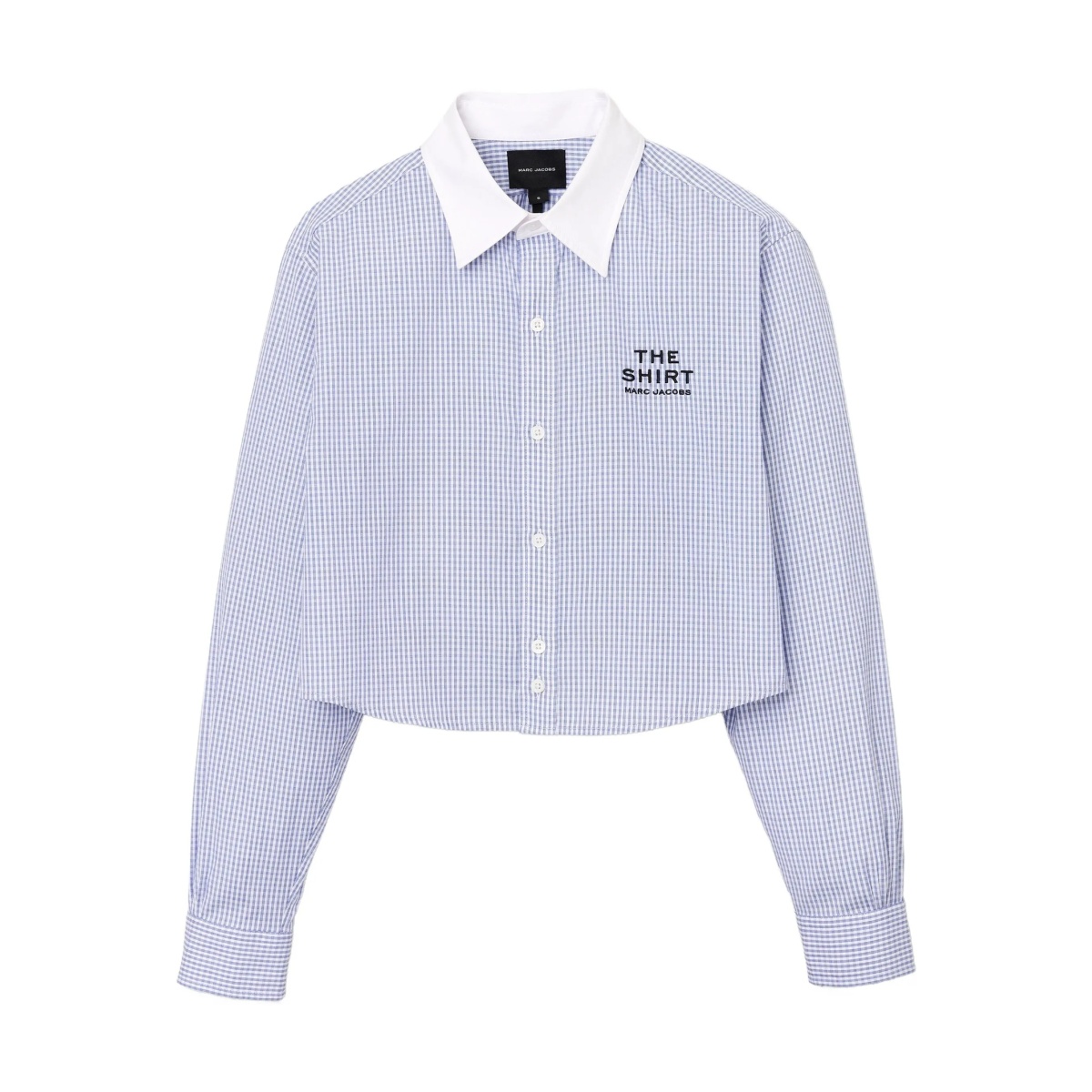 gingham check cropped shirt