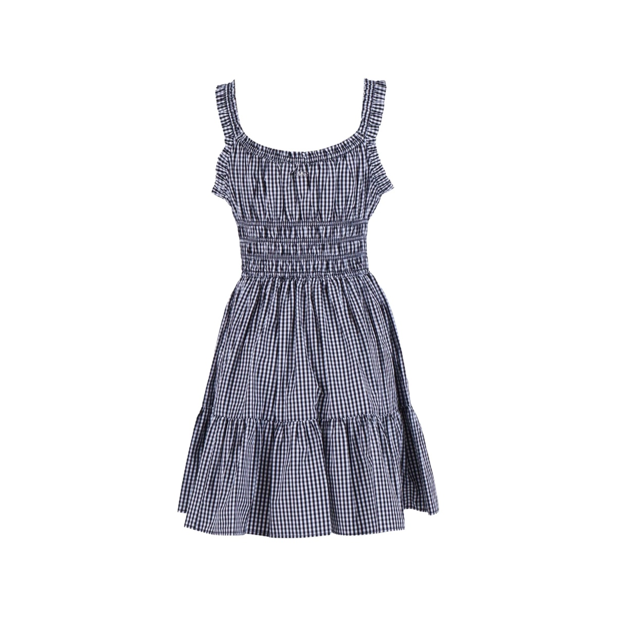 gingham-check smocked mini dress - Img 2