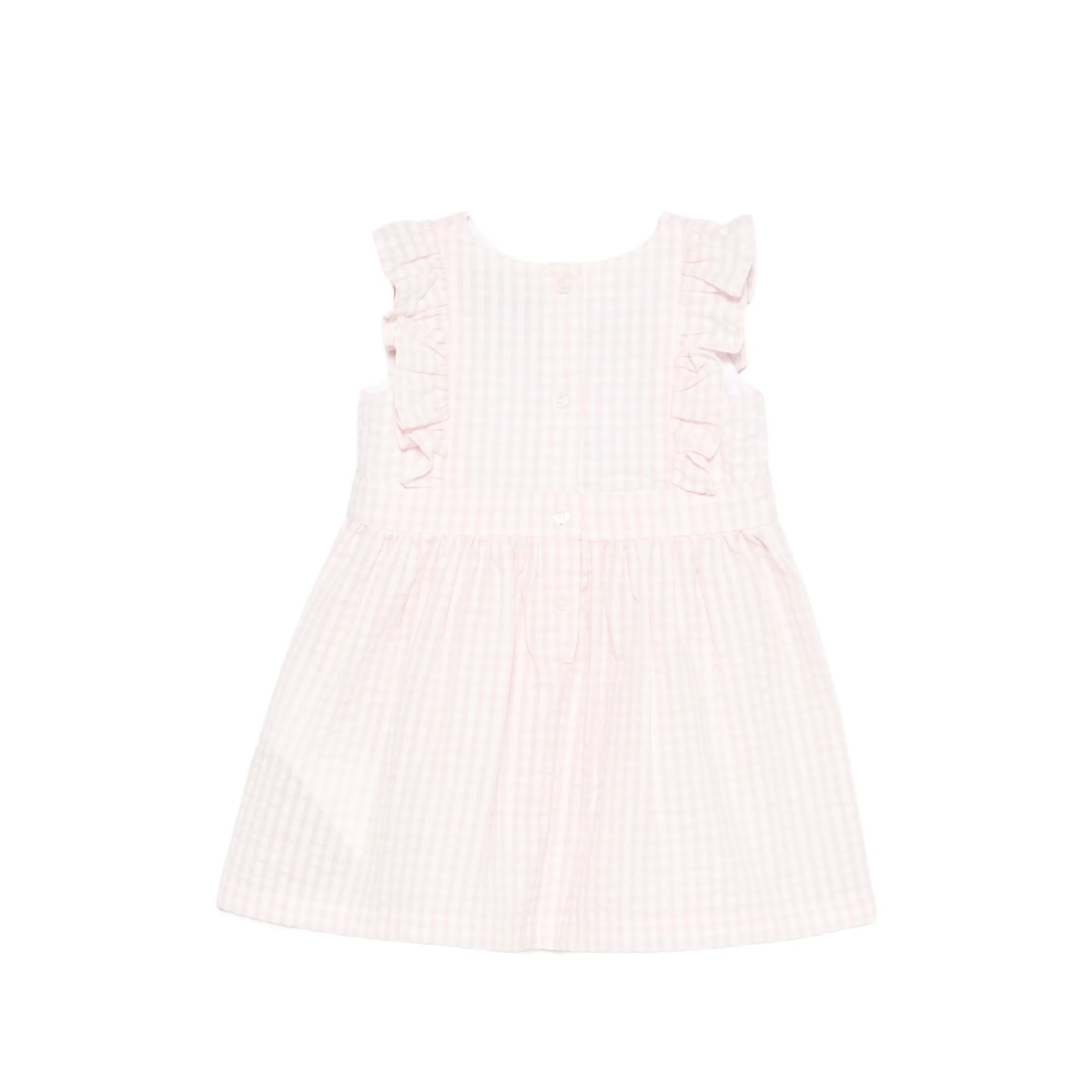 gingham-pattern ruffled dress - Img 2